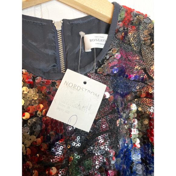 ROSEANNA Bowie Parrots Sequin Long Sleeve Maxi Dress US 2 NWT - Picture 9 of 14